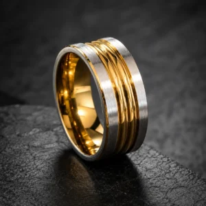 Bague Infinity Gold – Acier Inoxydable